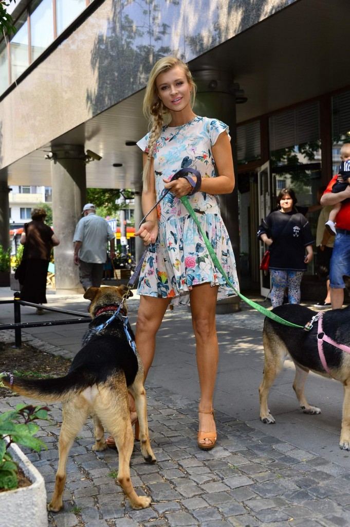 Joanna Krupa With Naughty Dogs in Warsaw-1