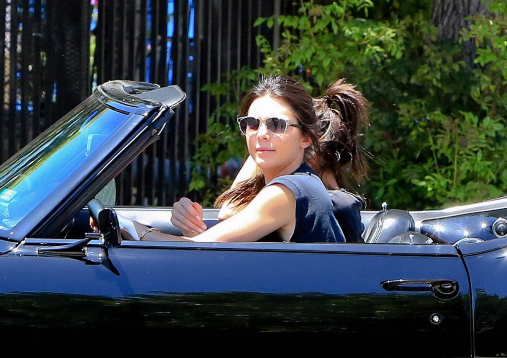 Kendall Jenner Driving a Camaro in Beverly Hills 8/04/2015-1