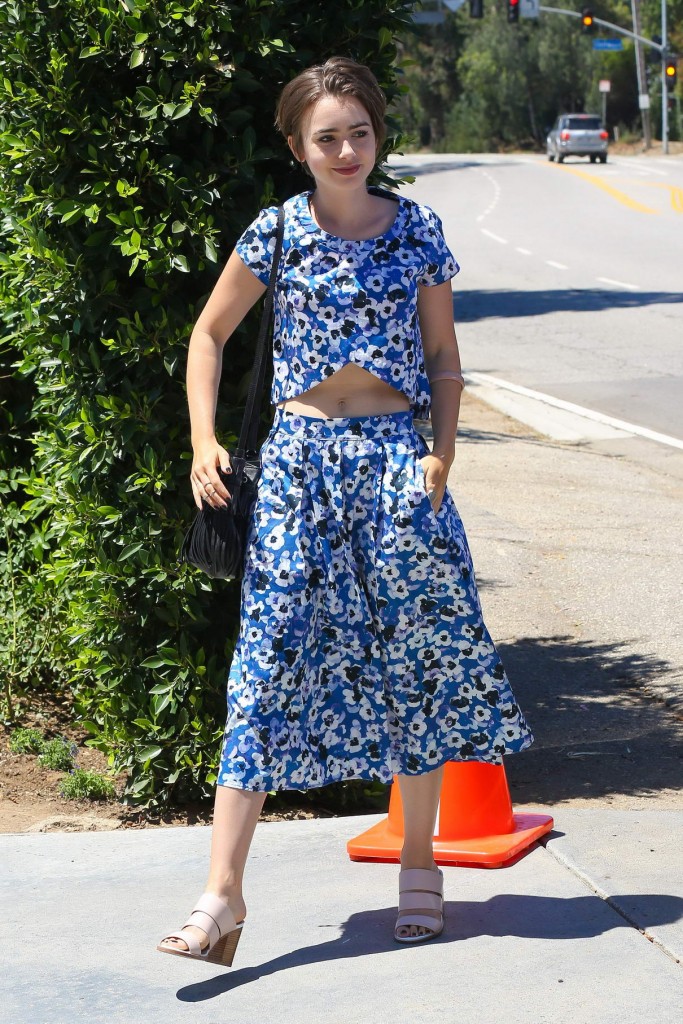 Lily Collins in Brentwood 8/16/2015-1