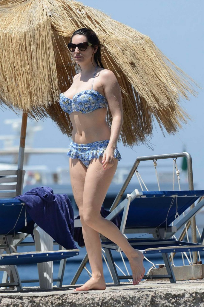 Kelly Brook in a Stunning Bikini at a Beach in Italy-1