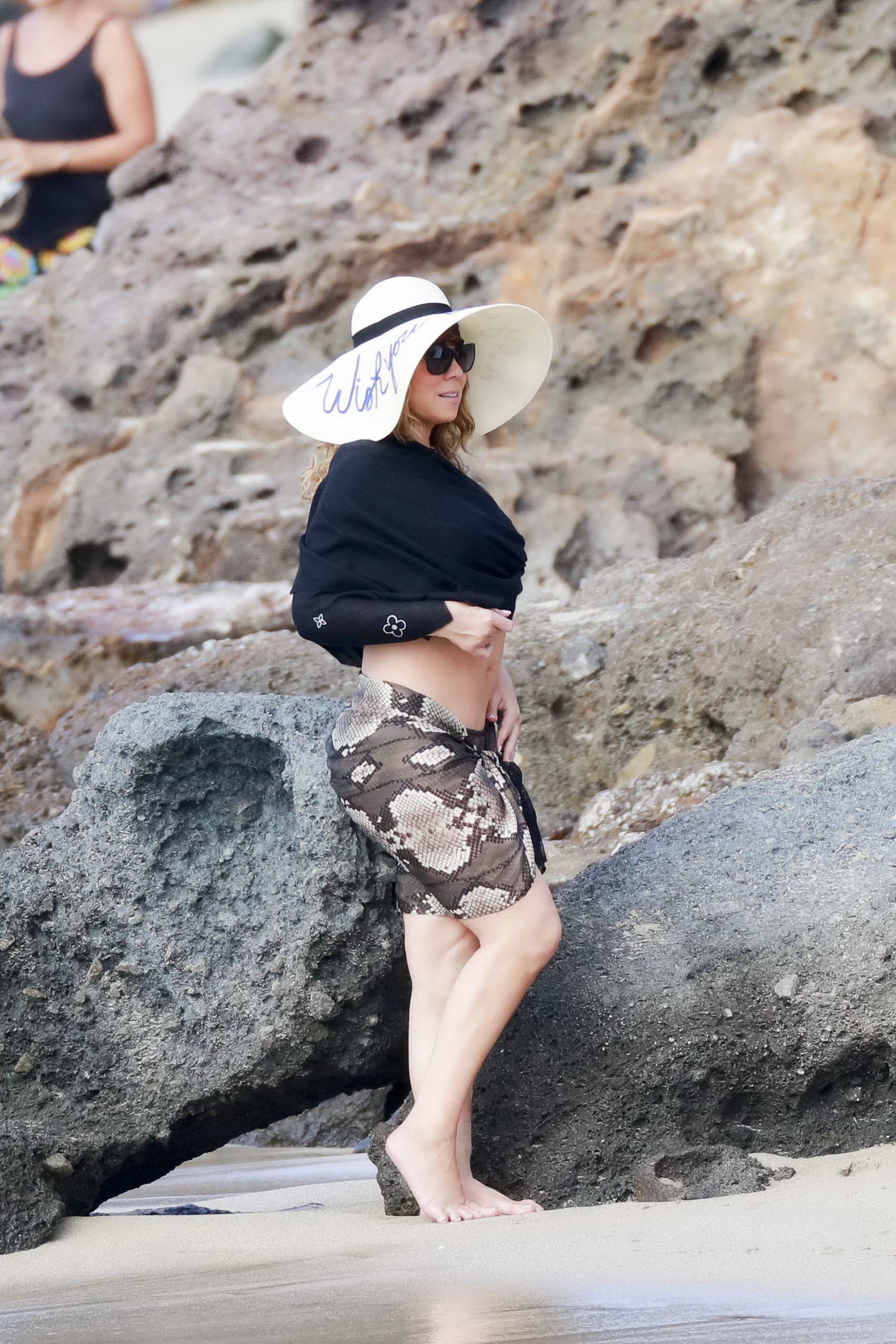 Mariah Carey At The Beach In St Barts 01192016 Lacelebsco 