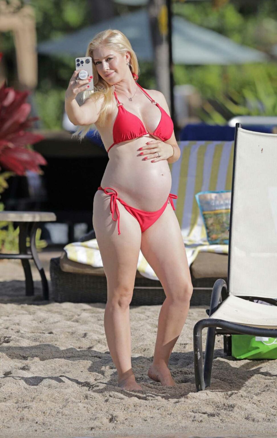 Heidi Montag In A Red Bikini On The Beach In Hawaii 08 19 2022