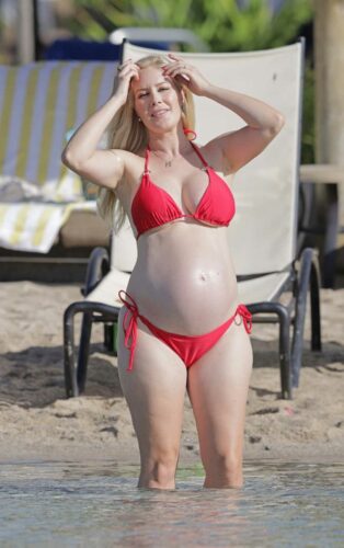 Heidi Montag In A Red Bikini On The Beach In Hawaii 08 19 2022 4