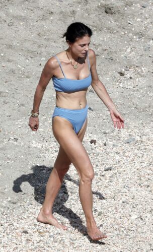 Bethenny Frankel In A Blue Bikini On The Beach In St Barts