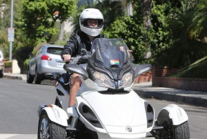 Miley Cyrus Goes for a Cruise on a Three-Wheeler-4