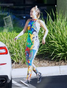 Miley Cyrus in Tights Out and About in Los Angeles 7/28/2015-4