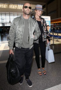 Rosie Huntington-Whiteley and Jason Statham at LAX Airport 7/24/2015-3