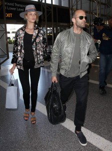 Rosie Huntington-Whiteley and Jason Statham at LAX Airport 7/24/2015-4