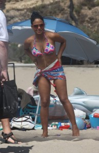 Christina Milian in Bikini on the Grandfathered Set 8/10/2015-2