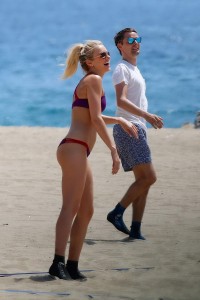 Elle Evans in Bikini at the Beach in Malibu 7/31/2015-3