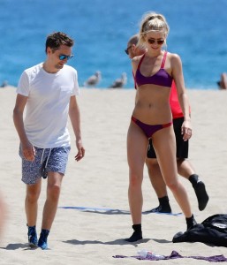 Elle Evans in Bikini at the Beach in Malibu 7/31/2015-4