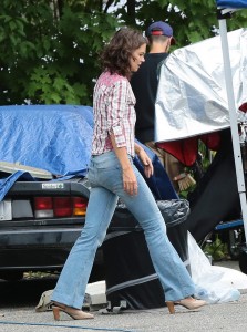 Katie Holmes on the set of All We Had in New York 8/20/2015-8