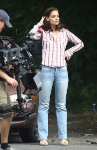 Katie Holmes on the set of All We Had in New York 8/20/2015-9