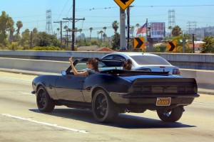 Kendall Jenner Driving a Camaro in Beverly Hills 8/04/2015-6