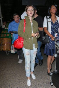 Lily Collins at LAX 8/12/2015-2