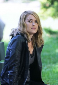 Megan Boone on the Set of The Blacklist in NYC 8/28/2015-4