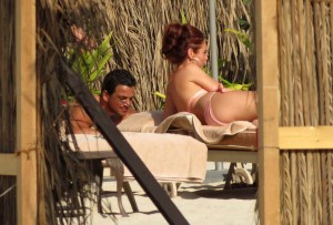 Amy Childs in Bikini at the Beach in Dubai-6