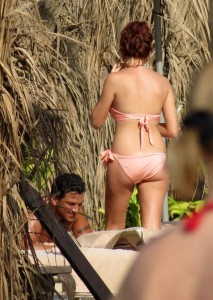 Amy Childs in Bikini at the Beach in Dubai-7