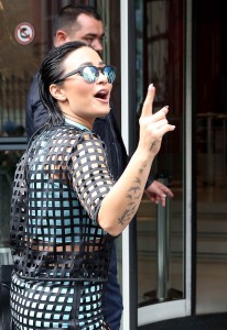 Demi Lovato Leaving her hotel in Paris 9/07/15-3