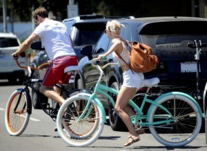 Julianne Hough In a bikini while riding a bike in Manhattan Beach 9/04/2015-4