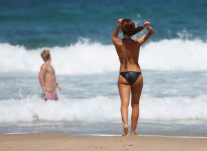 Lauren Brant in Bikini on Queensland Beach in Australia-9