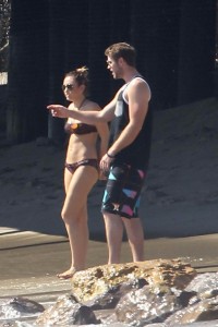 Miley Cyrus in Bikini at The Beach in Malibu-3