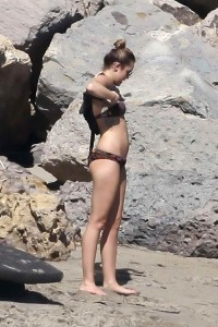 Miley Cyrus in Bikini at The Beach in Malibu-4