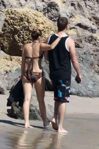 Miley Cyrus in Bikini at The Beach in Malibu-8
