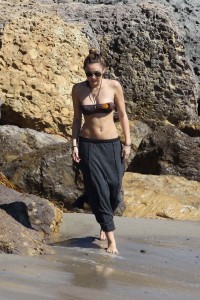 Miley Cyrus in Bikini at The Beach in Malibu-9