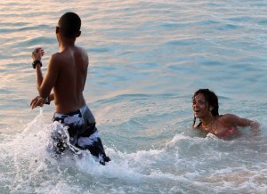 Rihanna in Bikini on Beach in Barbados-9