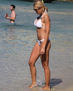 Elena Papavasilleiou in Bikini at the Beach in Mykonos-3