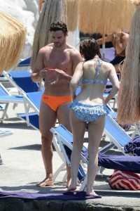 Kelly Brook in a Stunning Bikini at a Beach in Italy-4