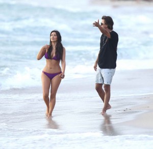 Kim Kardashian on the Beach in Miami in Bikini-4