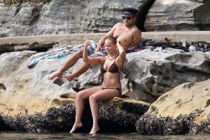 Lara Bingle in Bikini at Beach in Sydney-2