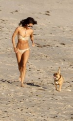 Leilani Dowding in Bikini on Malibu Beach