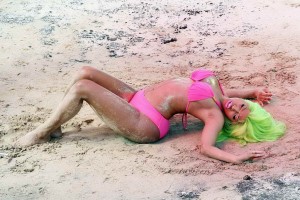 Nicki Minaj on Set of Music Video in Bikini in Hawaii-5