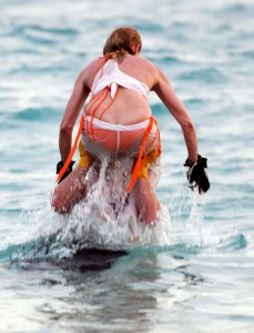 Nicolette Sheridan in Bikini on the Beach in St. Barts-5