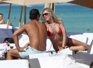 Rita Rusic at a Beach in Miami in Bikini-3