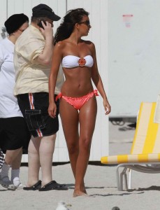 Sara Yasmina Chafak on the Beach in Miami in Bikini-7