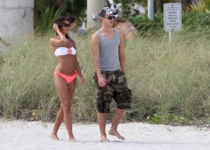 Sara Yasmina Chafak on the Beach in Miami in Bikini-9