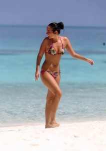 Tulisa Contostavlos in Bikini at the Beach in Maldives-8