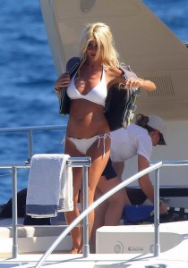 Viktoria Silvstedt in Bikini on Yacht in Monte Carlo-8
