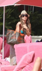 Chloe Green in Bikini at the Beach in Barbados