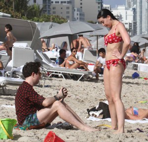 Daisy Lowe in Bikini at the Beach in Miami 12/29/2015-4