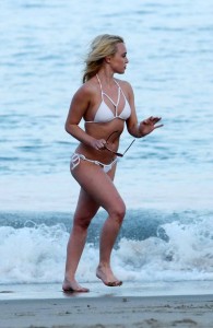 Jorgie Porter in Bikini at the Beach in Dubai 12/26/2015-5