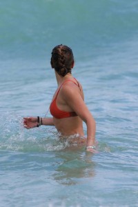 Katie Cassidy in Bikini at the Beach in Miami 12/22/15-4