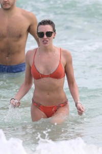 Katie Cassidy in Bikini at the Beach in Miami 12/22/15-6