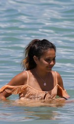 Stella Hudgens in Bikini at the Beach in Hawaii