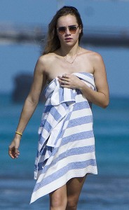 Suki Waterhouse in Bikini at the Beach in Barbados 12/27/2015-8