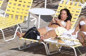 Tulisa Contostavlos in a Breathtakingly Bikini at a Pool In Miami-2
